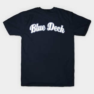 Blue Deck, Baseball style, distressed T-Shirt